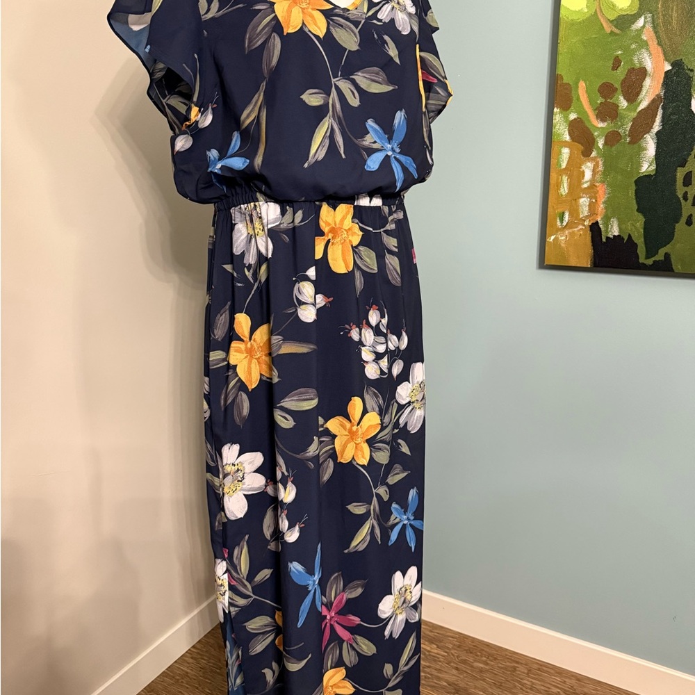 Chico's 2 P Floral Maxi Dress
